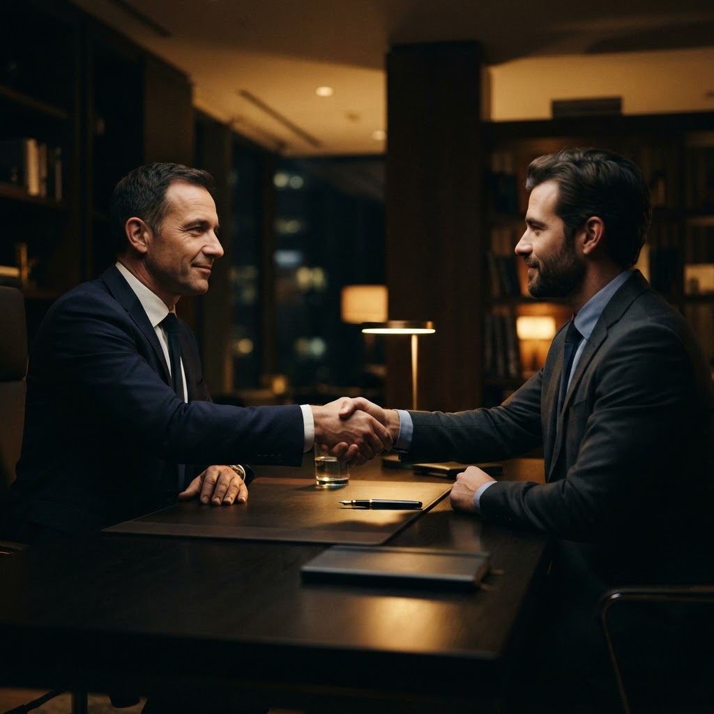 Handshake with satisfied customer in Everett MA
